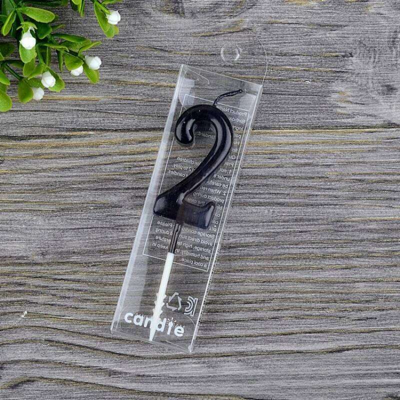 1 2 3 4 5 6 7 8 9 0 Number Black Color Kids Birthday for Party Supplies Decoration Cake Candles S260204