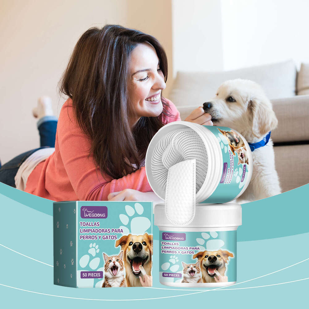 Yegbong Cat and Dog Teeth Tartar Removal Oral Cleaning Moisturizing Freshening Pet Brushing Finger Cots S260203