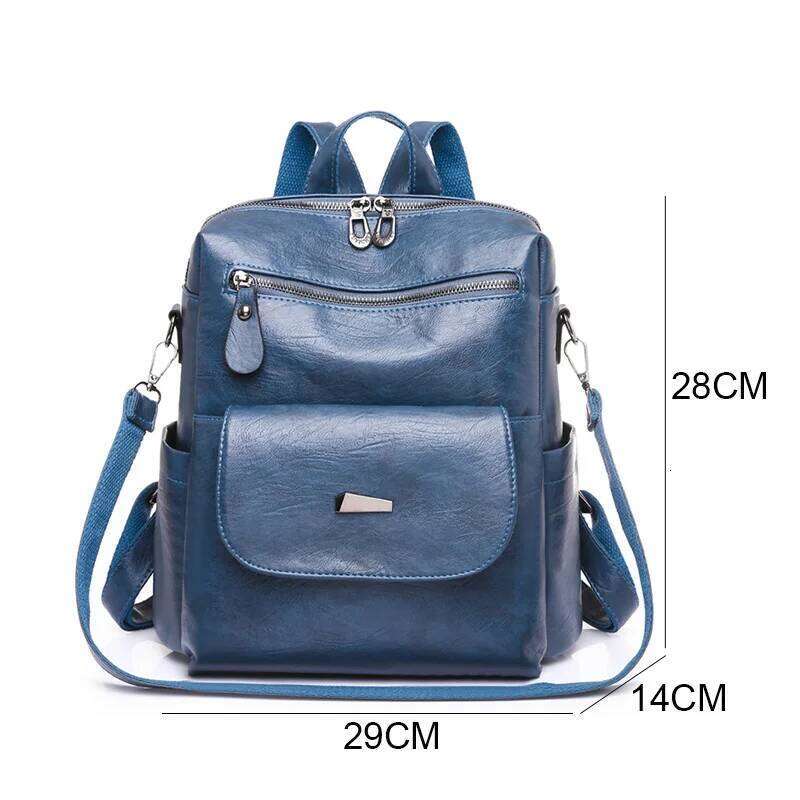 Genuine Women Leather Backpack Fashion Female Shoulder Bag Sac a Dos Ladies Bagpack Mochilas School Bags For Teenage Girls 2024 Z260204
