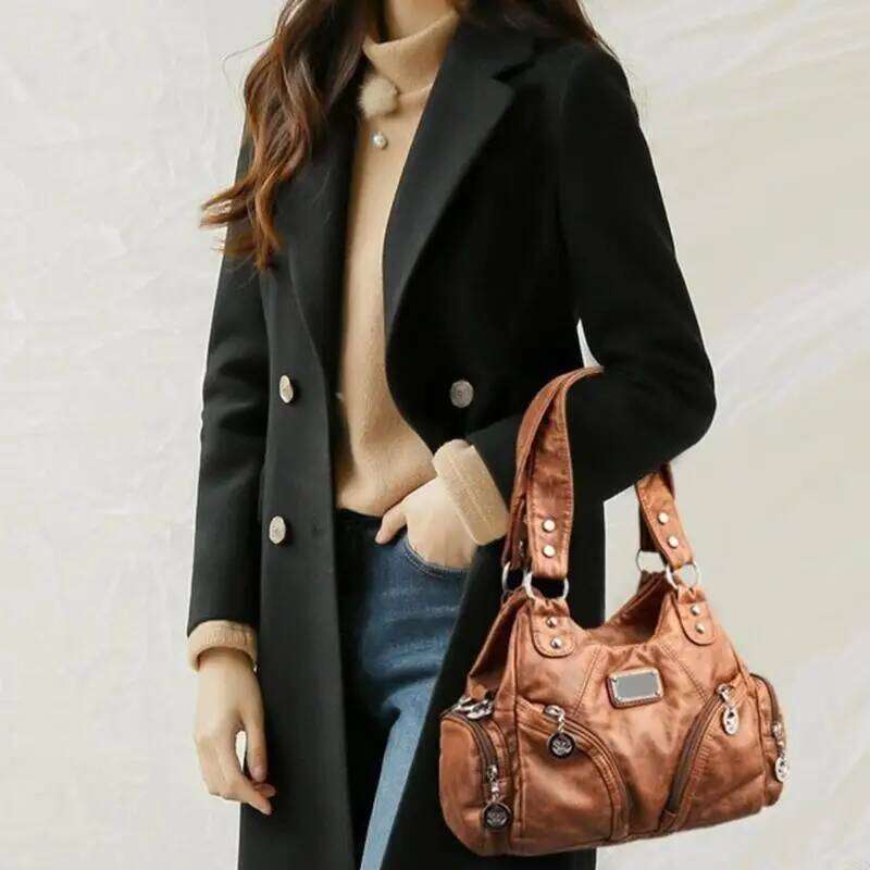 28GD Women Fashion Handbag Simple Shoulder Top Handle Retro Crossbody Bag for Work Commuting C260204