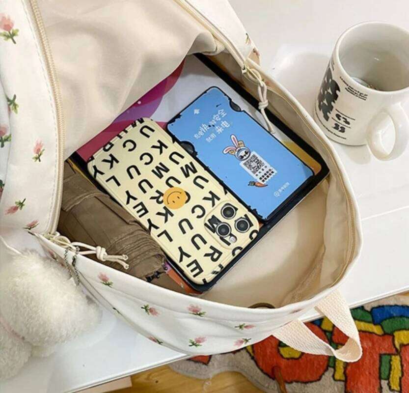 Personalized Name Fragmented Flower Campus Style Women's Small Fresh Rui Camp Travel Bag Large Capacity Backpack Z260204