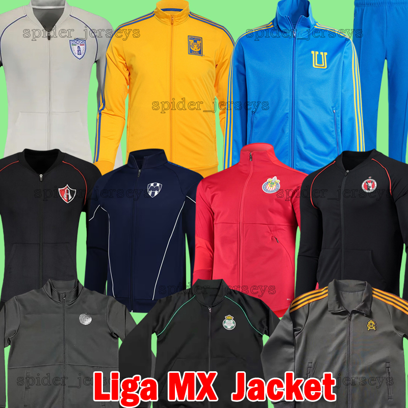 3XL Liga MX Tigres UANL Soccer Sets 25 26 Cruz Azul Atlas Cruz Azul Club Tijuana America Monterrey Pachuca Santos Laguna Chivas Guadalajara Long sleeves Tracksuits