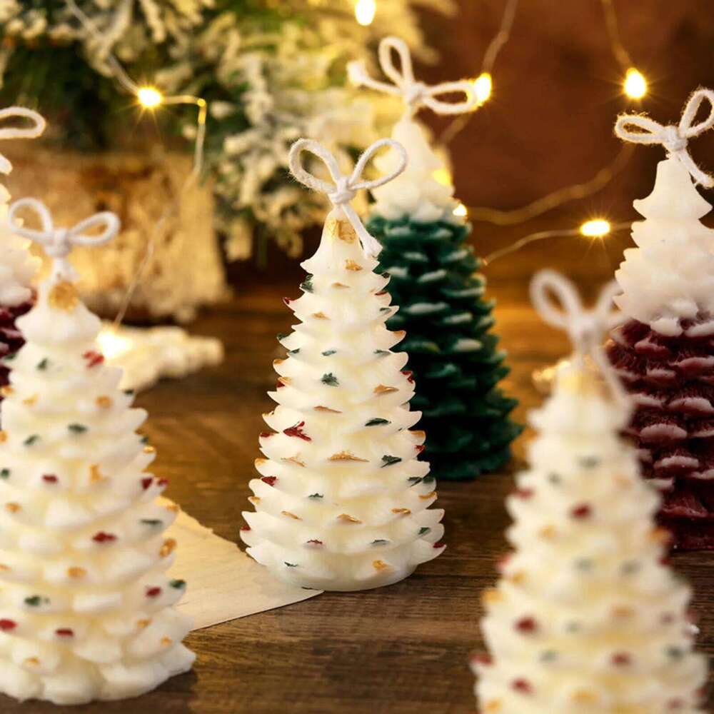Aromatherapy Green Christmas Tree Party Festival Atmosphere Decoration Fragrance Candles S260204