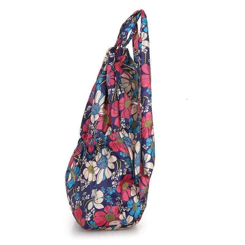 2022 Fashion Vintage Drawstring Women Large Capacity Flower Ethnic Style Waterproof Nylon Rucksack Shoulders Backpacks Z260202