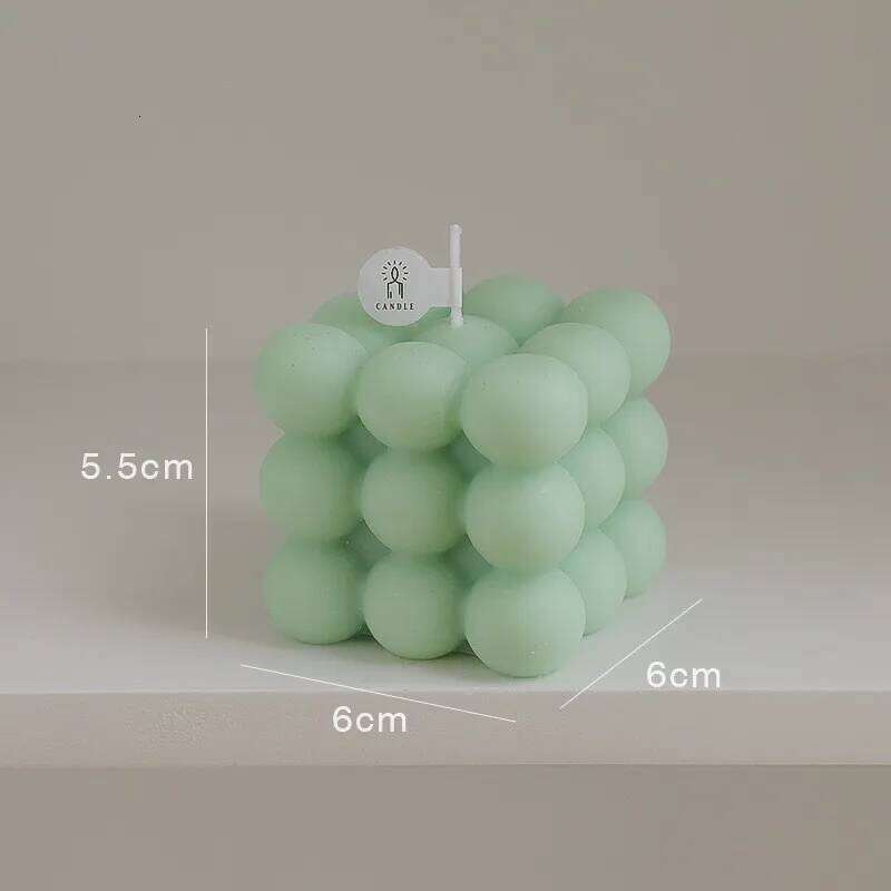 Big Bubble Cube Aromatherapy Candle - Soy Wax Scented Modeling Ornament Creativity Ball Gift Decoration Tool for Home S260204
