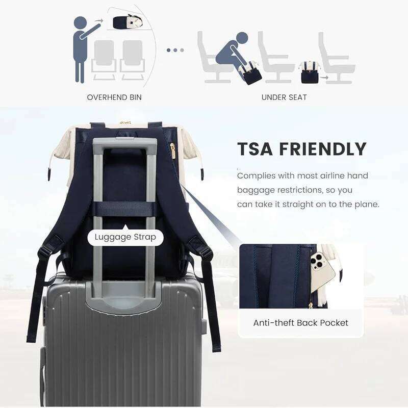 Ladies' 15.6-inch laptop backpack, work with lunch box, ladies' teacher nurse travel backpack Z260204