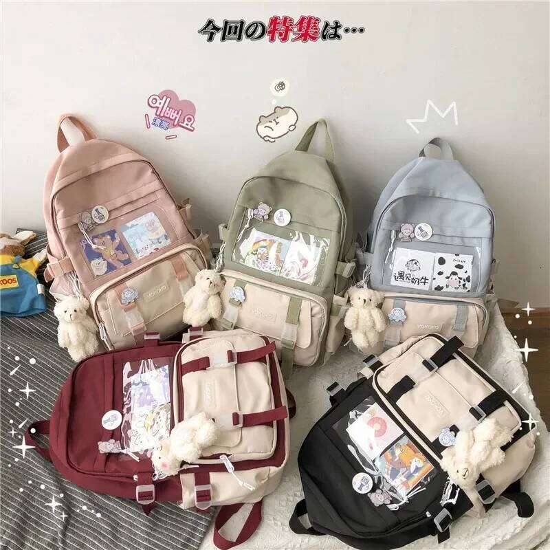 Kawaii Women Backpack Waterproof School Bag For Teenager Girl Student Bookbag Laptop Rucksack Cute Female Travel Bagpack Mochila Z260202