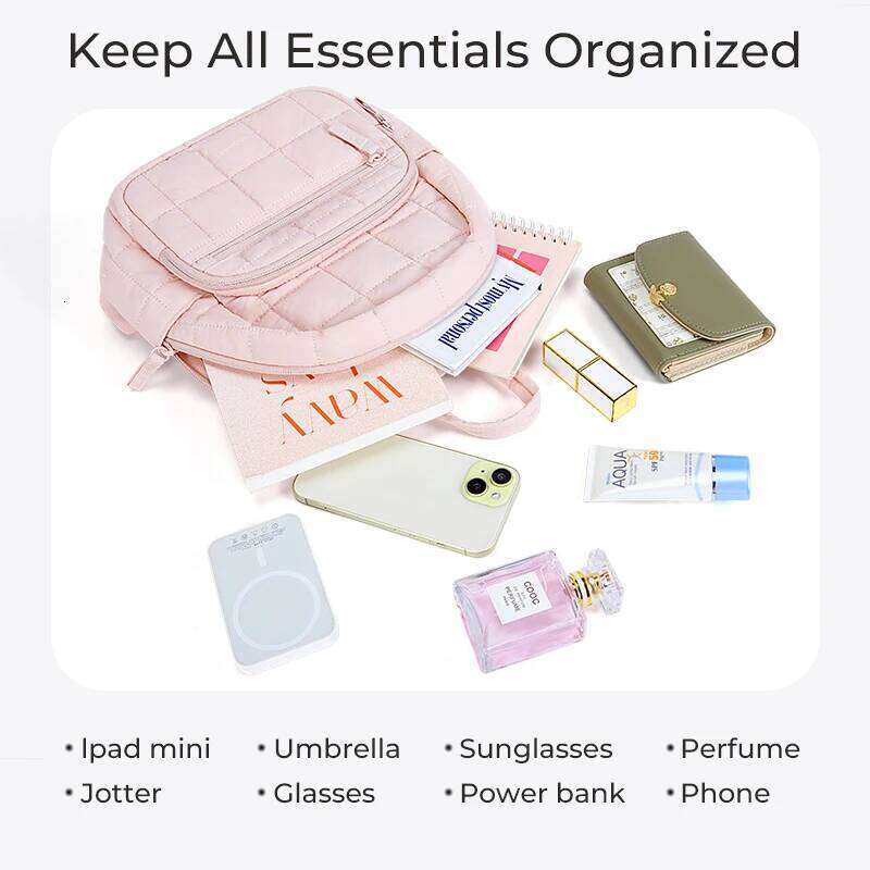 BAGSMART Womens Backpack Large Capacity School Japanese Style Waterproof Nylon College for Student Travel Laptop Bag Z260204