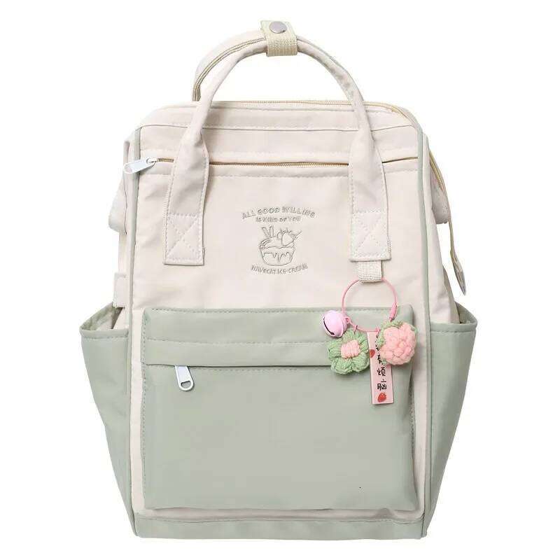 Large-capacity Junior High School Student Schoolbag Color Matching Simple Waterproof Backpack Leisure Travel Storage Bag Z260204