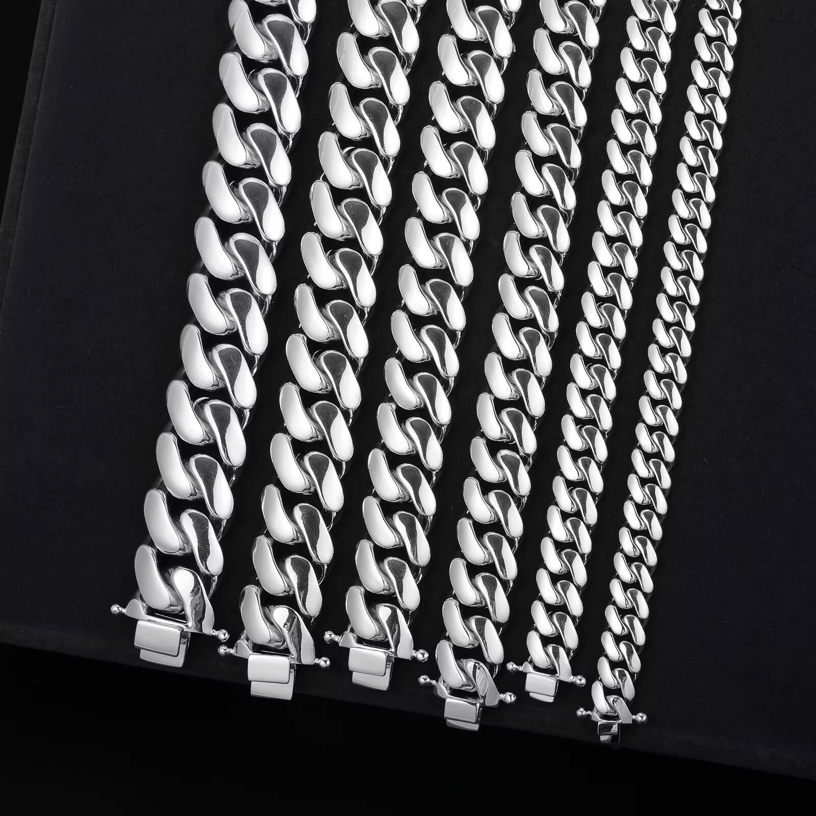 High Quality 10mm-22mm 925 Sterling Silver VVS Moissanite Diamond Miami Hip Hop Jewelry Men's Necklace