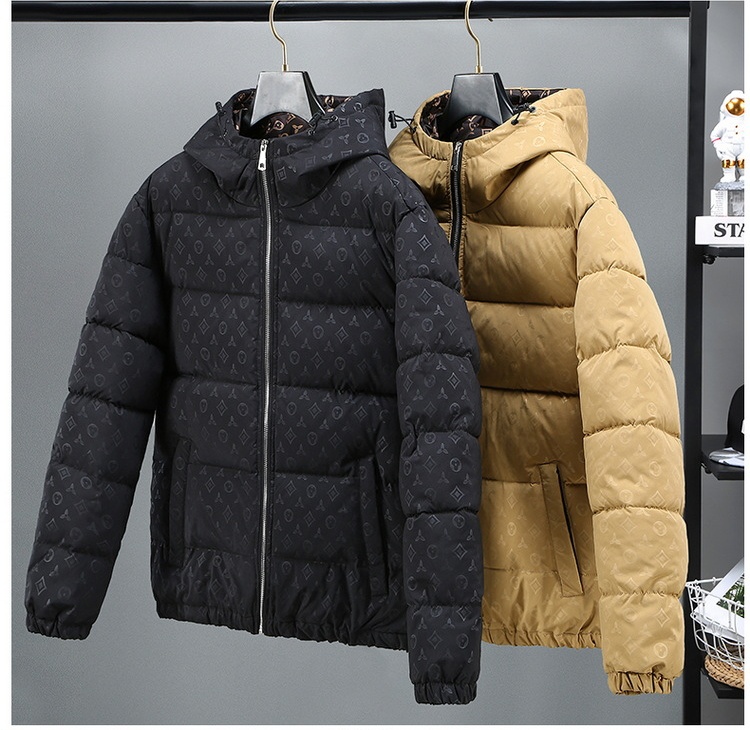 Men's Down Jacket Men Bright Luxurious Design Clothes Lightweight Padded Jackets Hooded Removable High Quality Thickened Warm Winter Coat Plus 5X