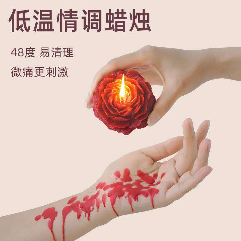 Low temperature peony rose heart candle S260204