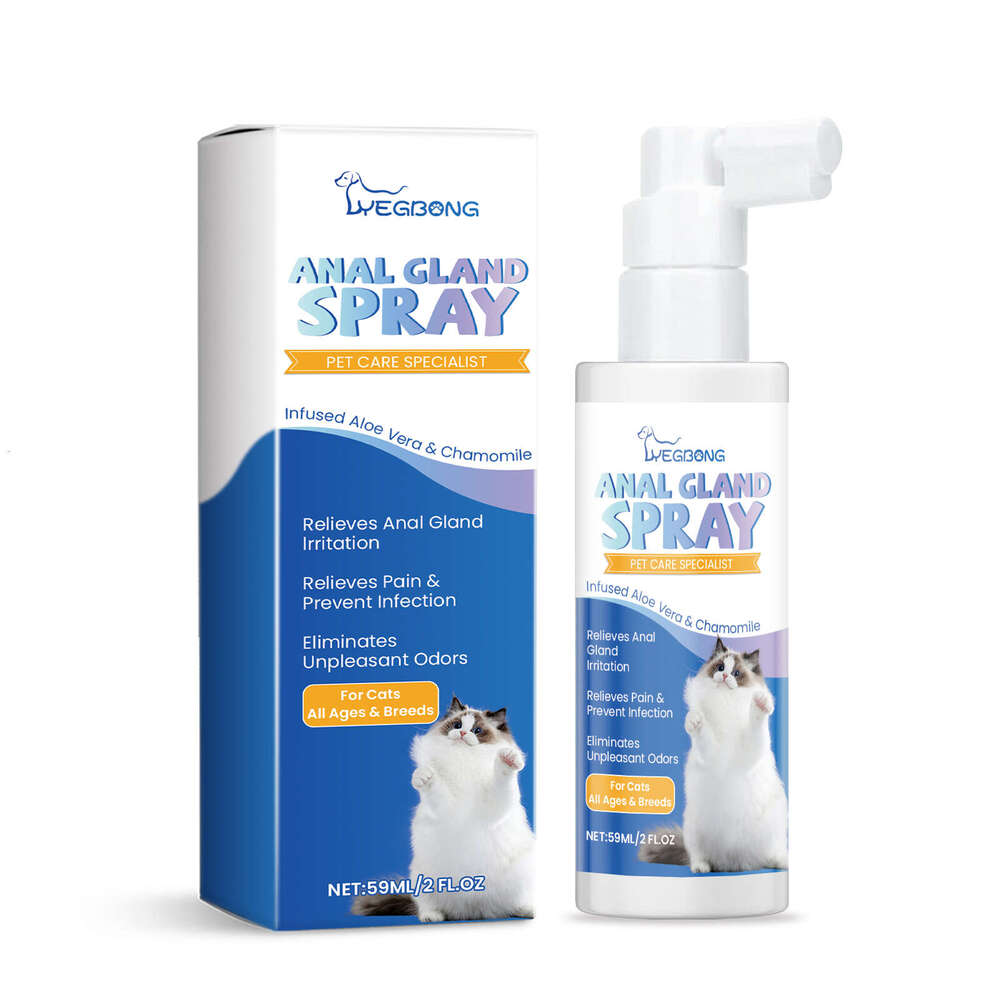 Yegbong Anal Gland Fresh Odor Removal Cat Post-Poop Cleaning Spray S260203