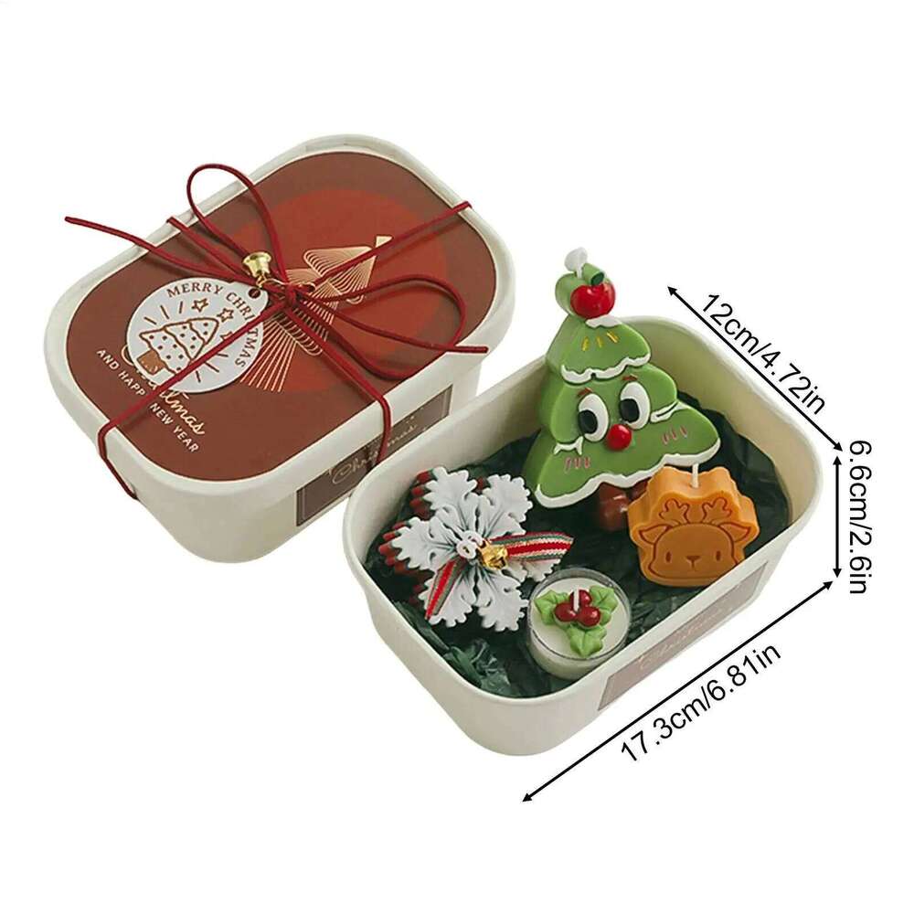Scented Lightweight Craft Aromatherapy Set Christmas Tree Candle Decor for Mother Family Birthday Fall Home Autumn S260204