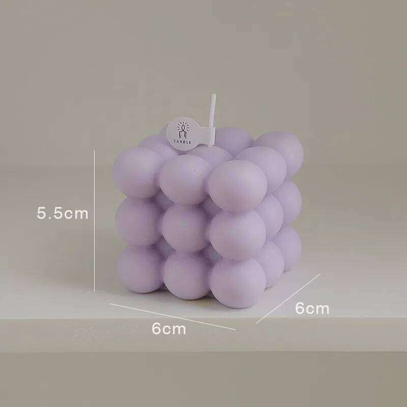 Big Bubble Cube Aromatherapy Candle - Soy Wax Scented Modeling Ornament Creativity Ball Gift Decoration Tool for Home S260204