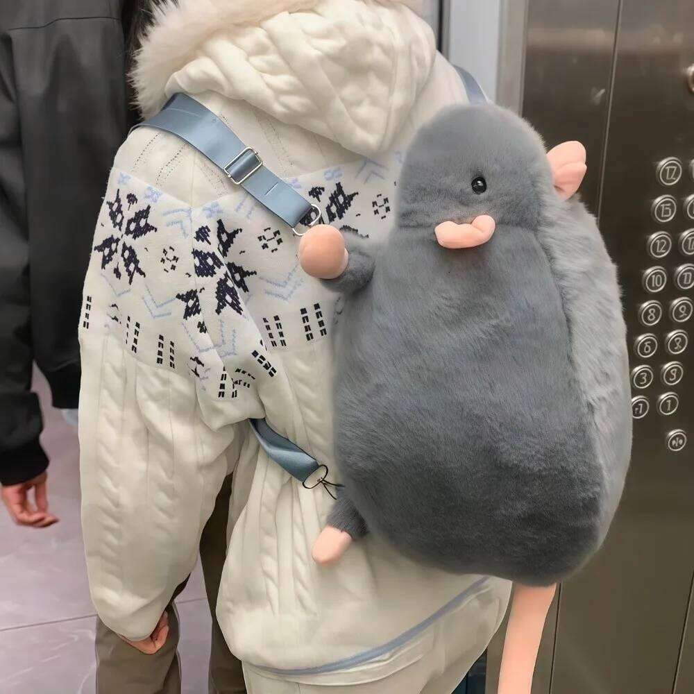 New Cartoon Flower Branch Rat Cute Realistic Mouse Backpack Soft Animal Figure Z260204