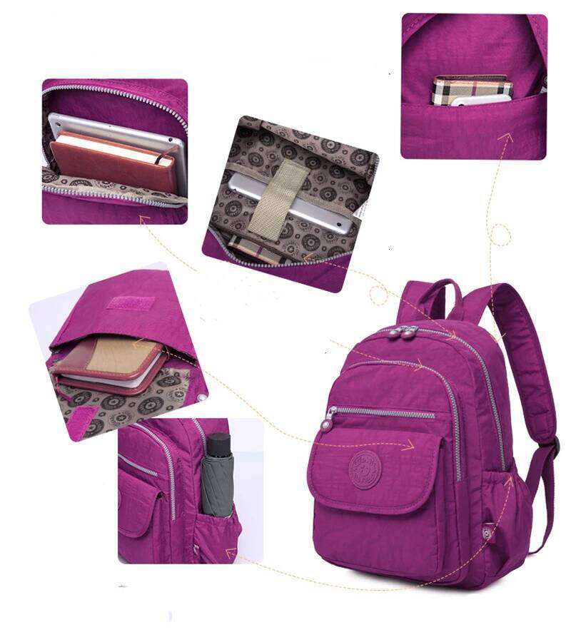 TEGAOTE High Quality A4 Men Women Backpack Lightweight Schoolbag Travel Bag Blue Red Purple Green Black Khaki Coffee M1503 Z260204