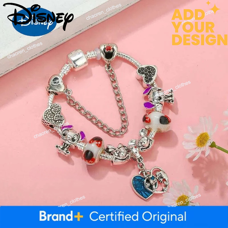 Disney Lilo&Stitch Cartoon Stitch Snake Bone Bracelet Designer DIY 3MM Pendant Couple Girls Fashion Accessories luxury Birthday Gift H260108