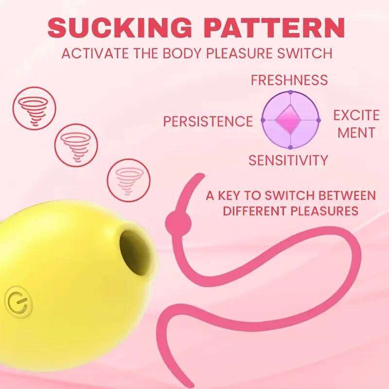 Clit Sucker Sucking Lemon Vibrators 10 Power Suction Love Egg Nipple Stimulator Adult Sex Toys Female Masturbator Women's Spring 26L0204