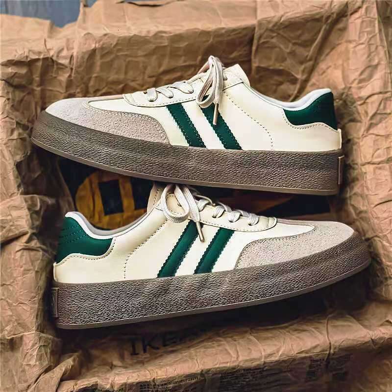 designer Shoes New Niche Design Hong Kong Style Fashion Retro Casual Men's Sneakers Low-top Leather Surface