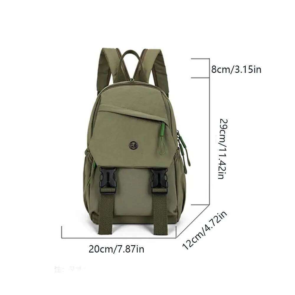 Portable Anti Theft Women Nylon Backpack Japanese Style Large Capacity Shoulder Bag Solid Color Student Schoolbag Travel Z260204