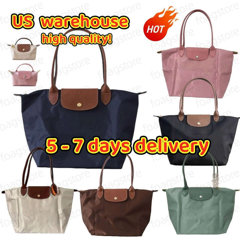 2026 NEW US Warehouse Shipping Designer Fashion Women Tote Longly Champes Handbags Luxury Leather Shoulder Bags Longes Champes Large Medium Small Tote Mini Bag 647