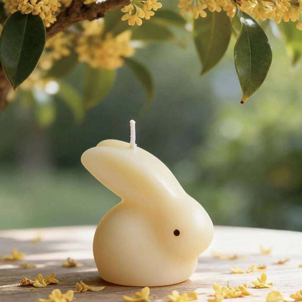 1PC Cute Rabbit Soy Wax Scented Candle - Smokeless Aromatherapy Holiday Valentine's Day Gift Decor Wholesale S260204