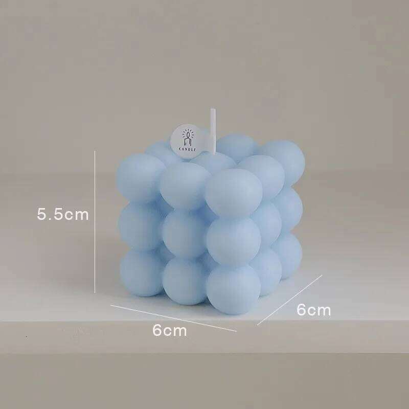 Big Bubble Cube Aromatherapy Candle - Soy Wax Scented Modeling Ornament Creativity Ball Gift Decoration Tool for Home S260204