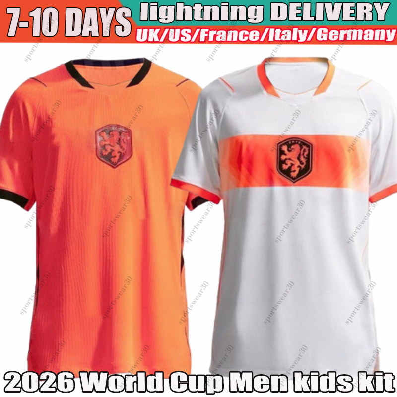 26 27 Netherlands Soccer Jerseys XAVI F.DE JONG FRIMPONG GAKPO GRAVENBERCH REIJNDERS MEMPHIS J. Timber VAN DE VEN de Ligt 2026 Football Shirt Men Kids Kit