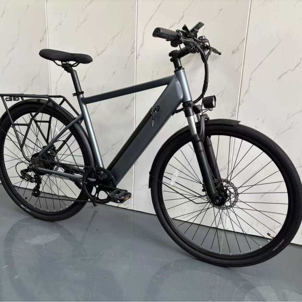 Grey Knight Bicycle Adult Commuter Mid-Motor Mountain Urban Portable Electric Pedal Bike