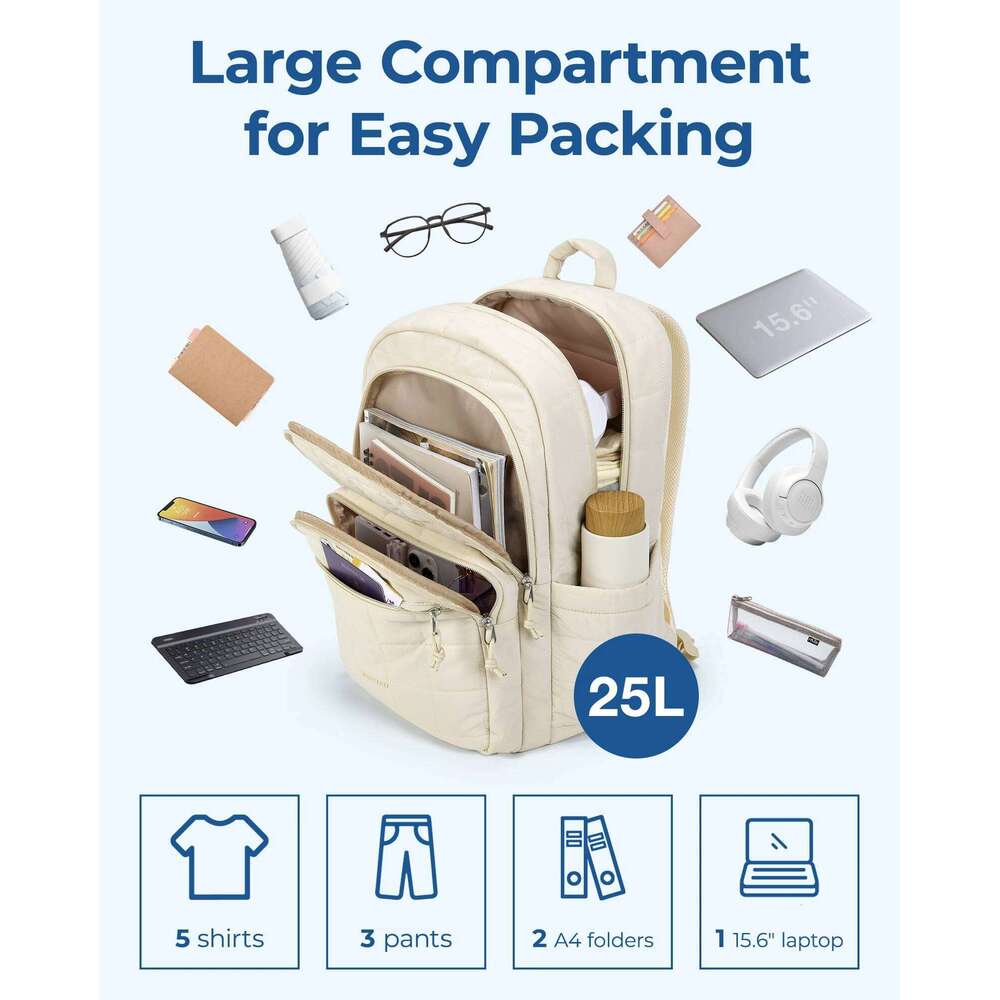 BAGSMART Women's Large Capacity Travel Simple Female Bags School College Laptop Backpack for Girls Z260204