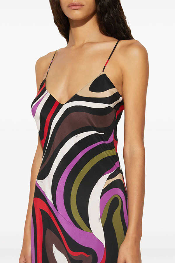 Summer 2025 New Style Printed Satin Halter Backless Long Dress for Women in Europe and AmericaXJ241218