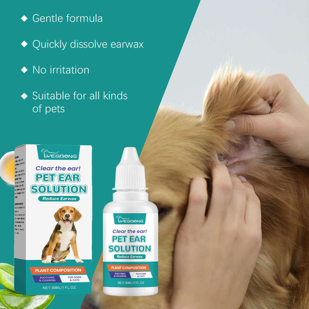 Yegbong Pet Cleaner Relieves Ear Discomfort for Cats Dogs Cleans, Removes Dirt, Moisturizes, Soothes, and Nourishes S260203