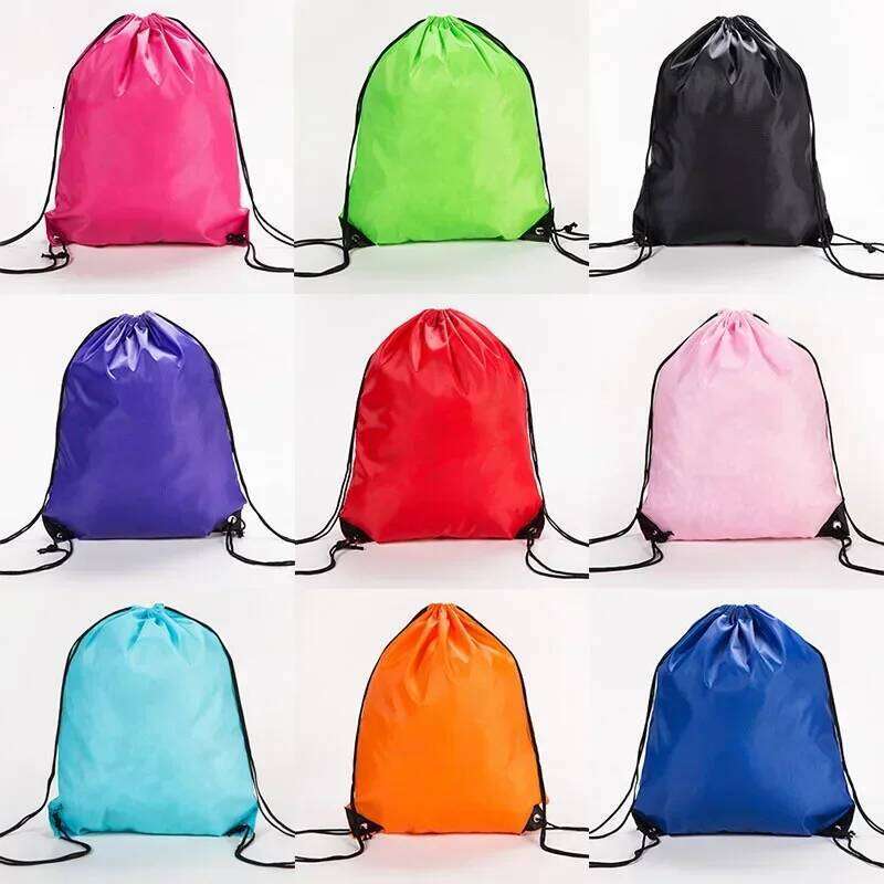 Travel Outdoor Sports Foldable Bag Portable Waterproof Swimming Beach Camping Drawstring Backpack Daily Nylon Bags Z260204