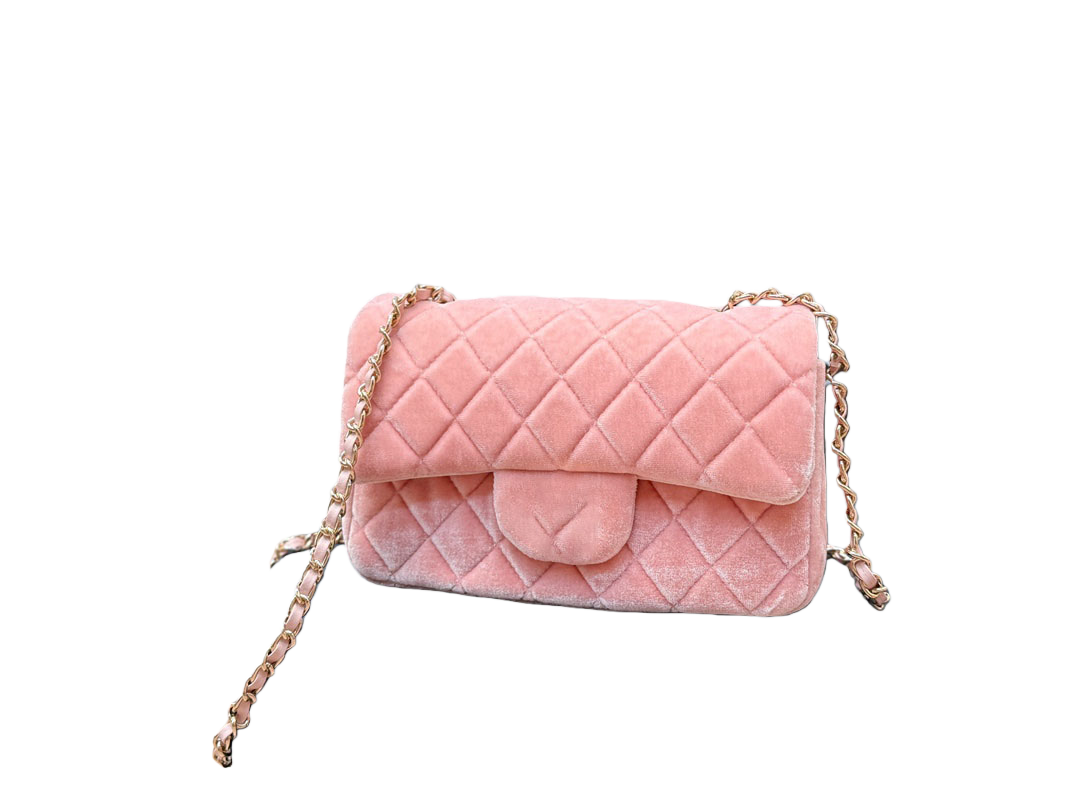 26 year luxury handbag, designer women's bag, pink velvet and sheepskin shoulder bag, women's handbag, crossbody bag, handbag, shoulder bag, armpit bag