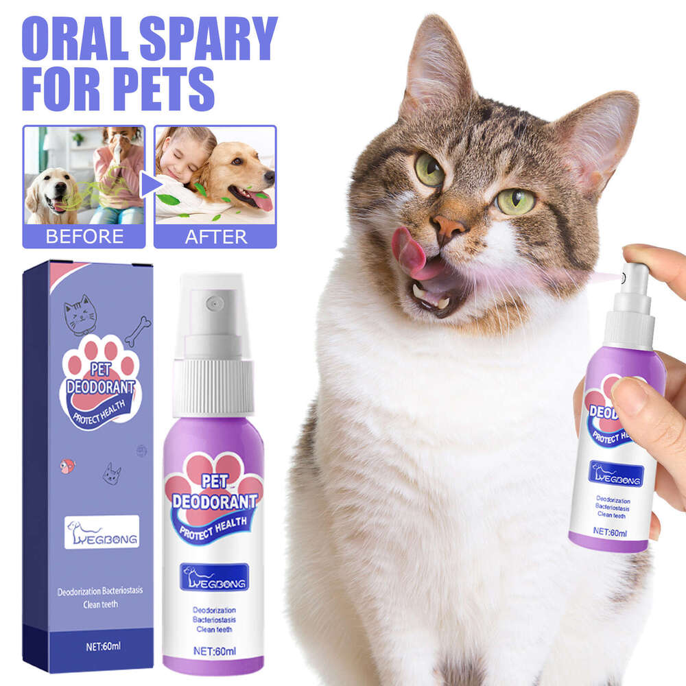 Yegbong Dog Bad Pet Oral Cleaning Cat Deodorization Odor Removal Fresh Breath Spray S260203