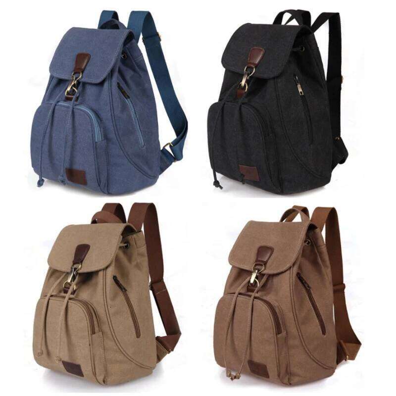 2025 Women Backpack Canvas Laptop Travel Backpacks Computer Bags High School Student College Outdoor Shoulder Bag Z260204