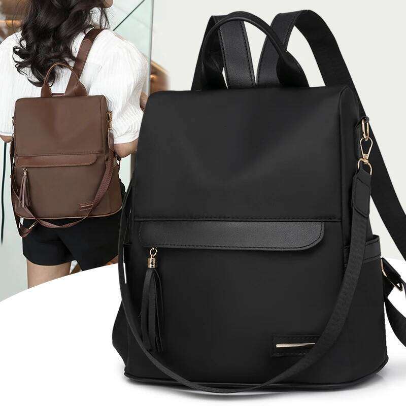 Women Casual Waterproof Nylon Backpack New Large Capacity Women's Travel Shoulder Bags Fashion Brand Female Anti Theft Rucksack Z260204