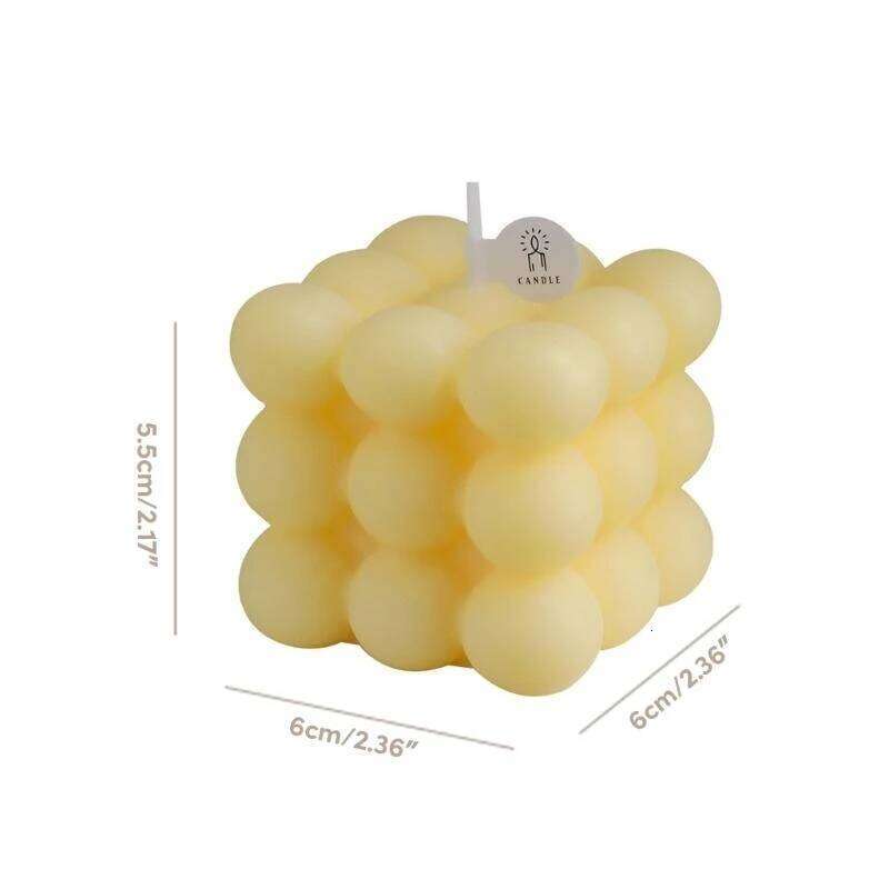 Shaped Scented Big Cube Bubble Safety Soy Wax Candles S260204