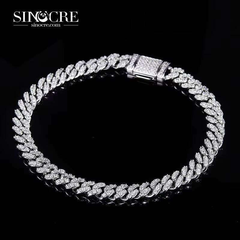 Best Selling Claw Setting Vvs Moissanite Cuban Bracelet Diamond Link Chain Hiphop - view 5