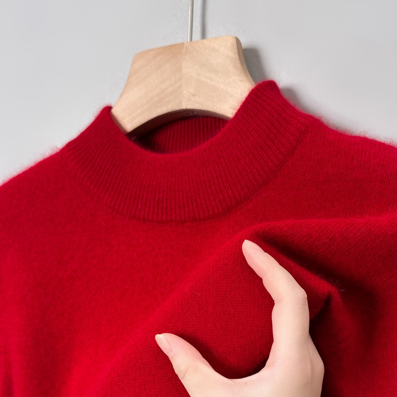 Premium 2026 Men's Cashmere Blend Mock Neck Sweater, Autumn Essential Layering Top, Long Sleeve Casual Knit for Everyday - view 5