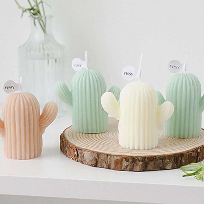 Small Cactus Scented Wax Candles Ornament Home Bedroom Office Wedding Party Decoration for Cre S260204