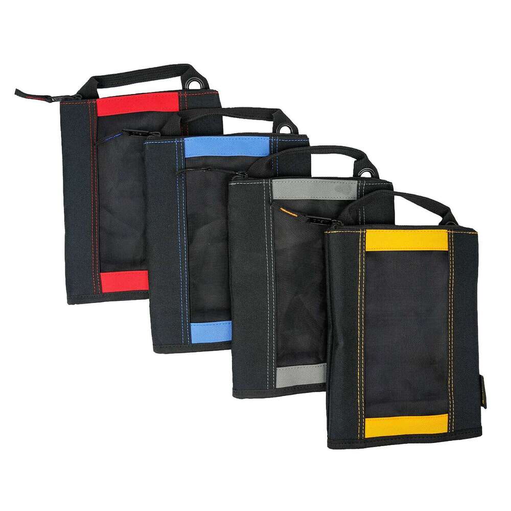 MELOTOUGH Canvas Tool Pouch Zipper Bag -Fastener bag with Mesh Window and Hanging Grommets 2 pack Z260202