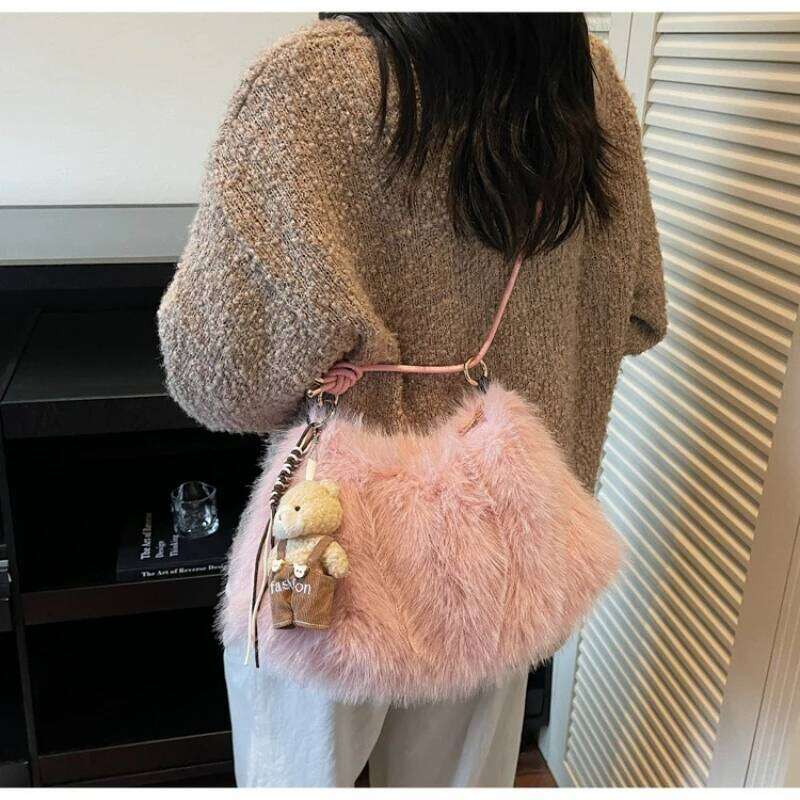 Retro fashion crossbody versatile large capacity single shoulder highend niche bucket bag C260204