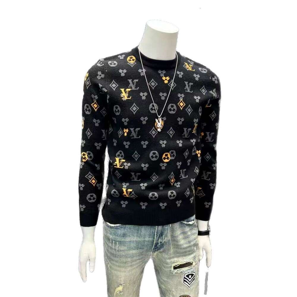 Jacquard For Men, Casual Loose Fit, Versatile Trendy Base Shirt, Winter New Men's Sweater - view 6