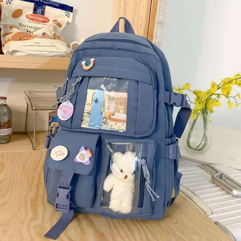 Cute Girls Fashion Cartoon Teen Student Backpack Lovely Women's Versatile Laptop Girl's School Bag Z260204
