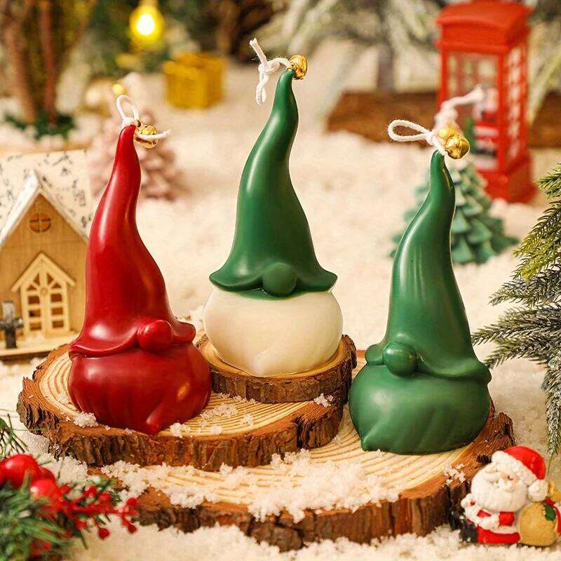 2/1PCS Santa Claus Christmas Tree Irregular Candle Home Decorations Creative Gifts Party Aromatherapy Tabletop Scene Souvenirs S260204
