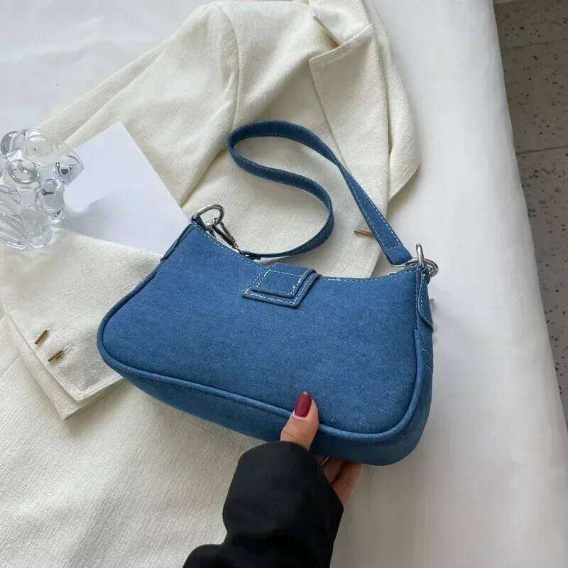 Small Design Jeans Women's New Cross-Shoulder Shoulder Canvas Bag C260204