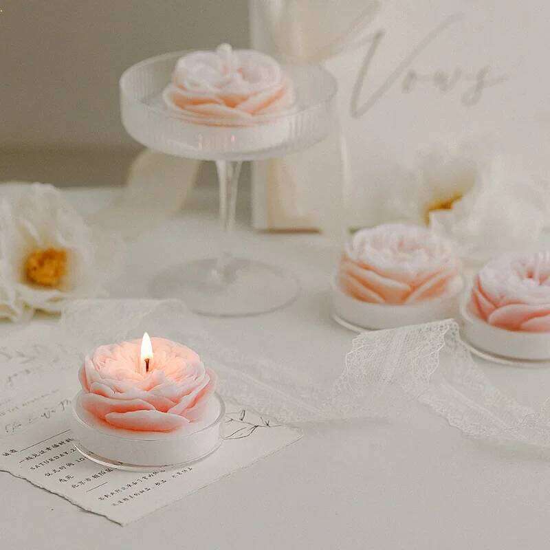 Ins Romantic Austin Rose Candle Scented Soy Wax Candles Valentine's Day Wedding Birthday Party Home Decor Photo Props S260204