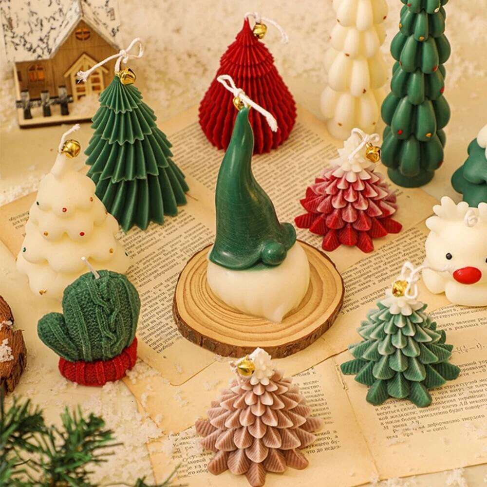 Gloves & Tree Fragrance Wool Christmas Small Gifts Creative Ornaments Aromatherapy Candles Party Decor S260204